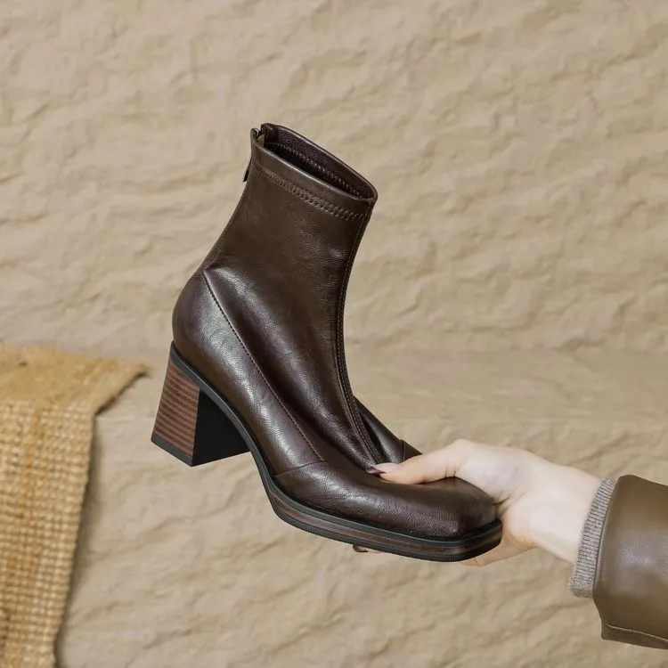 XIAOAJUE Ankle Boots 7cm Women's-19