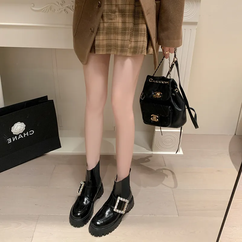 XIAOAJUE Short Chelsea Boots 4.5cm Women's-15