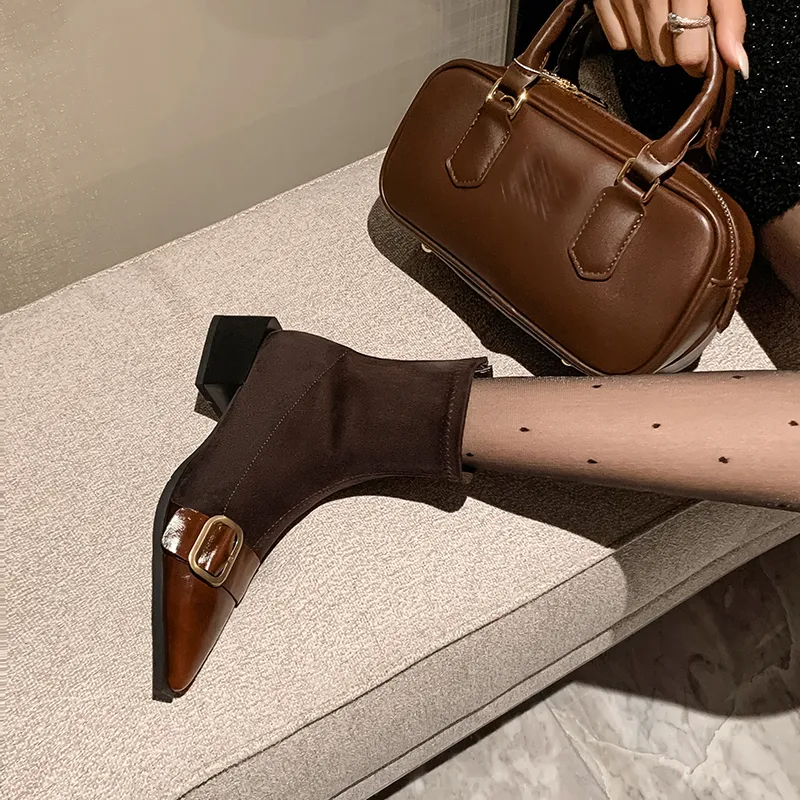 XIAOAJUE Ankle Boots 4.5cm Women's-12