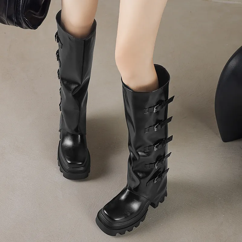 XIAOAJUE Knee-high Boots 9cm Women's-3