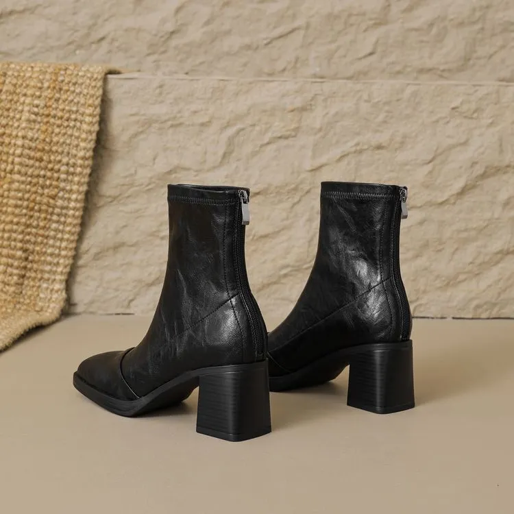 XIAOAJUE Ankle Boots 7cm Women's-9