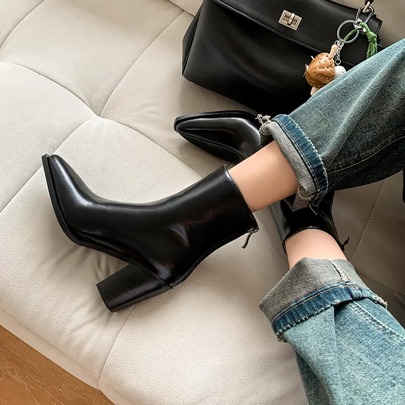XIAOAJUE Ankle Boots 9cm Women's-2