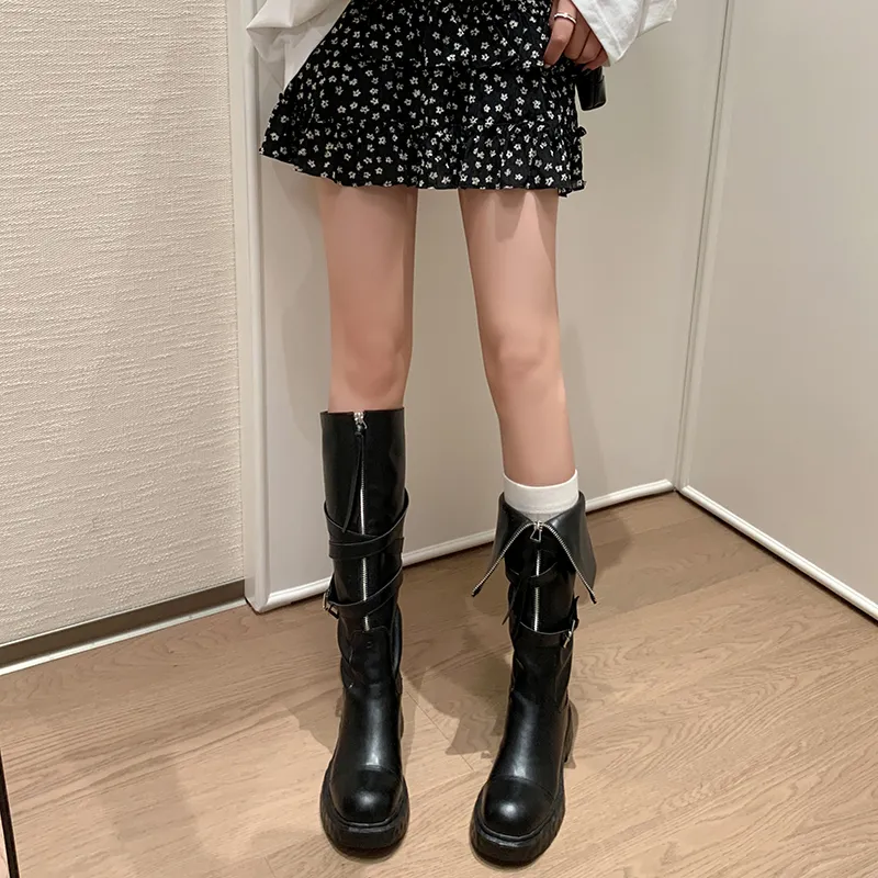 XIAOAJUE Knee high Boots 4.5cm Women's-5