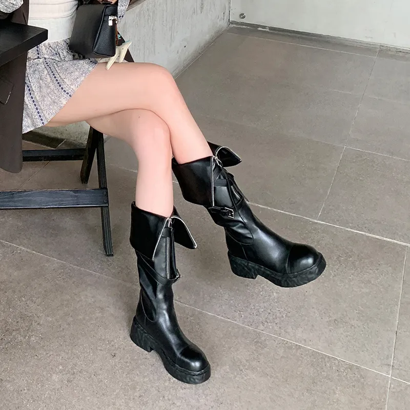 XIAOAJUE Knee high Boots 4.5cm Women's-11