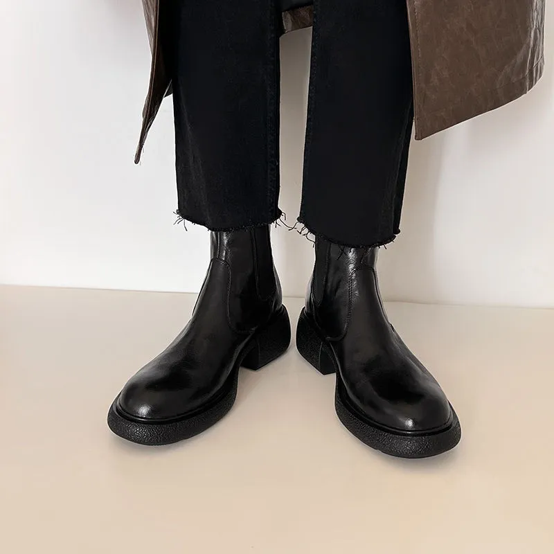 XIAOAJUE Short Chelsea Boots 4.5cm Women's-7