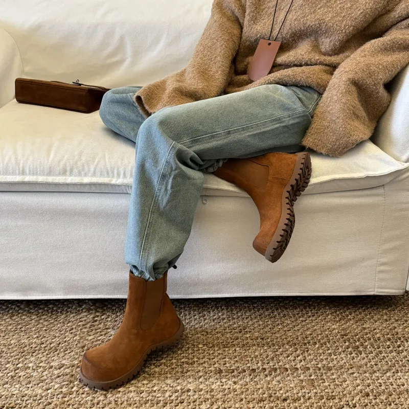 XIAOAJUE Short Chelsea Boots Women's-8
