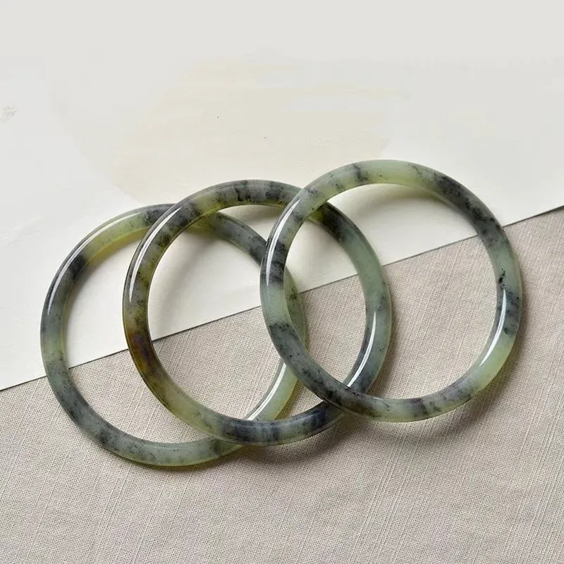 Zhen Yu Zhen Pin Bangles Green Jade Unisex-3