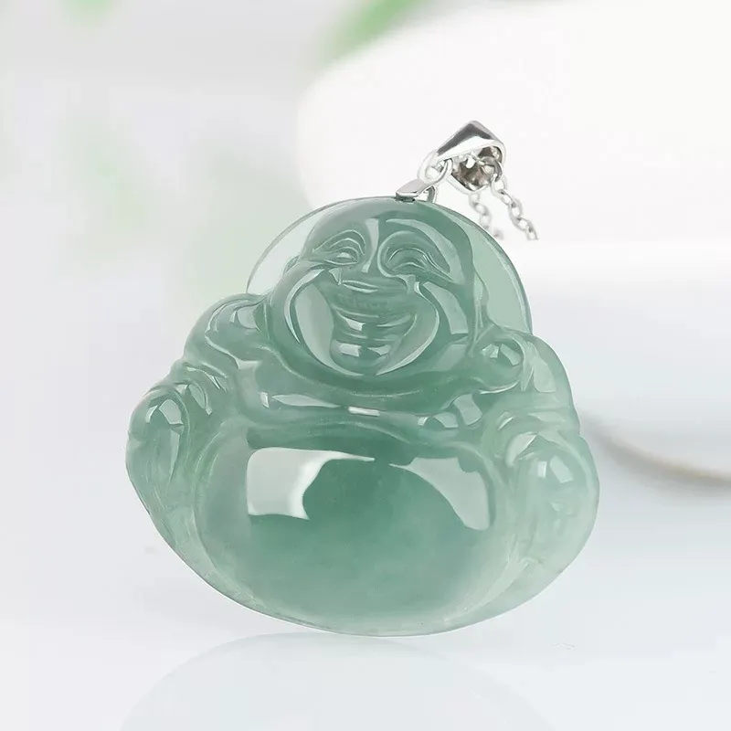 Zhen Yu Zhen Pin Ice Glutinous Jadeite Necklaces Unisex-2