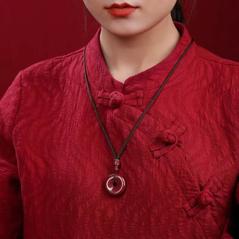 Zhen Yu Zhen Pin Cinnabar Necklaces Unisex-4