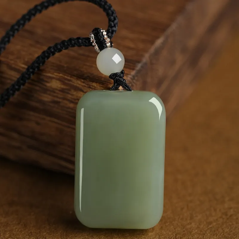 Zhen Yu Zhen Pin Hetian Jade Necklaces Pale Greenish White Jade Unisex-1