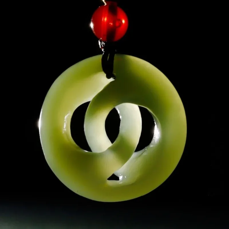 Zhen Yu Zhen Pin Hetian Jade Necklaces Green Jade Unisex-7