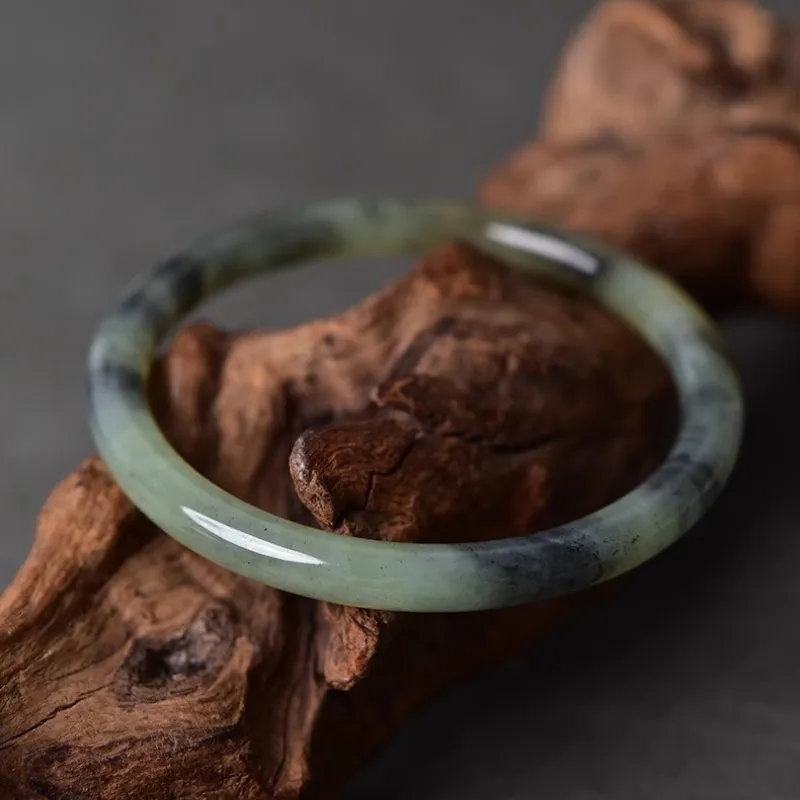 Zhen Yu Zhen Pin Bangles Green Jade Unisex-2