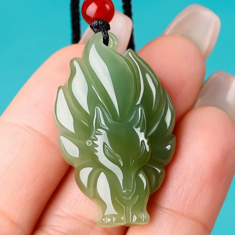 Zhen Yu Zhen Pin Hetian Jade Necklaces Green Jade Unisex-2