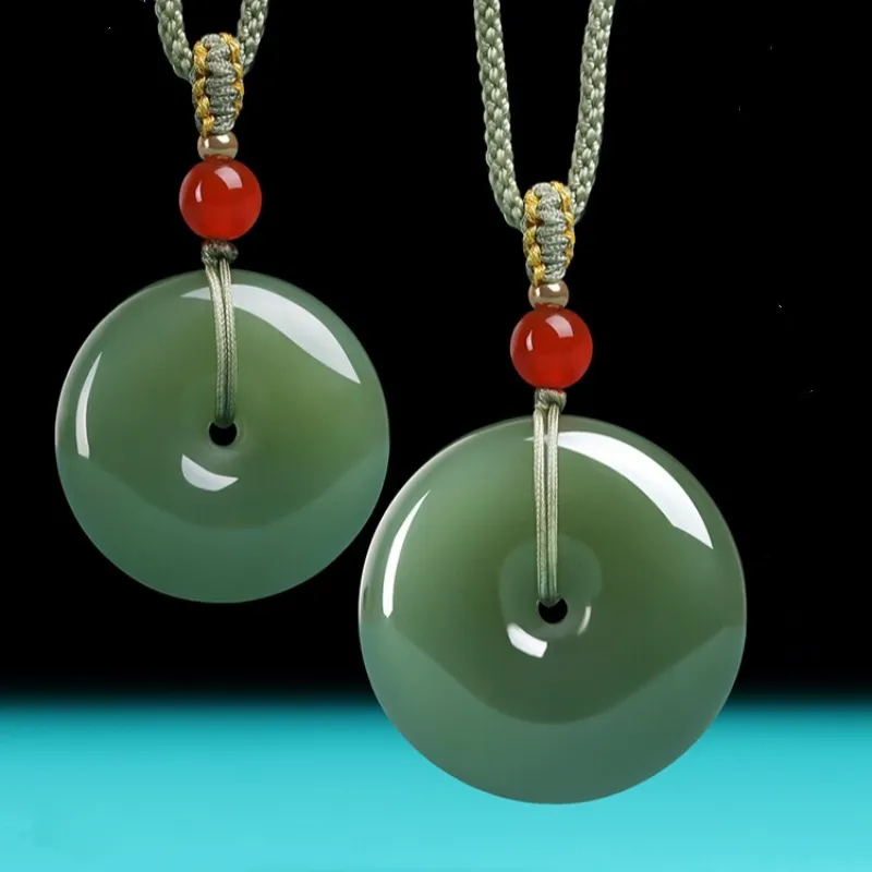 Zhen Yu Zhen Pin Hetian Jade Necklaces Green Jade Unisex-1
