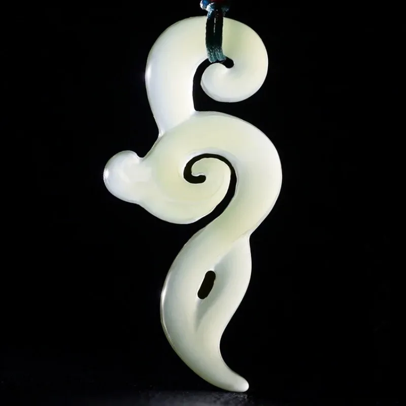 Zhen Yu Zhen Pin Hetian Jade Necklaces Green Jade Unisex-4