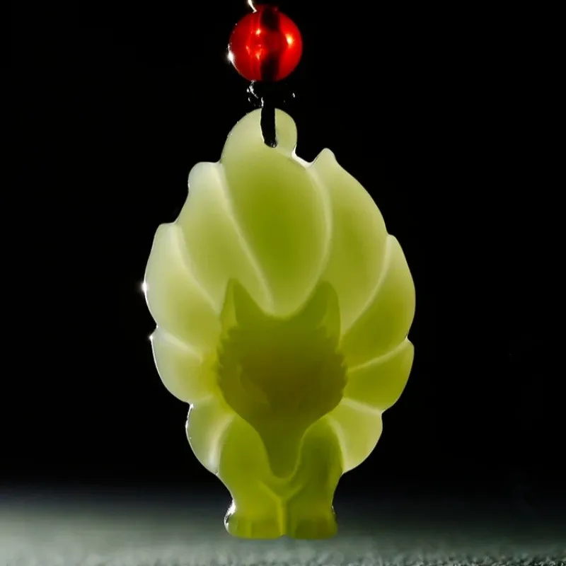 Zhen Yu Zhen Pin Hetian Jade Necklaces Green Jade Unisex-5