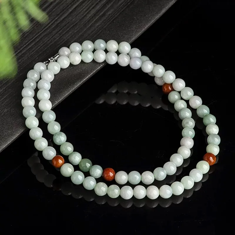 Zhen Yu Zhen Pin Glutinous Jade Jadeite Necklaces Unisex-3