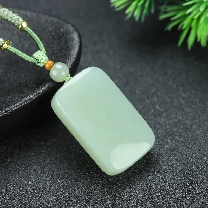 Zhen Yu Zhen Pin Pendants Green Jade Unisex-4