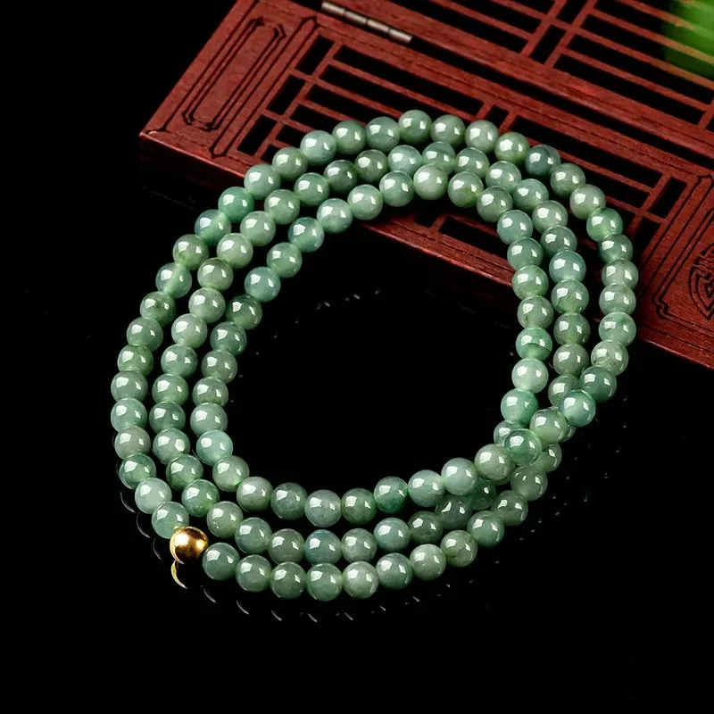 Zhen Yu Zhen Pin Ice Glutinous Jadeite Necklaces Unisex-2