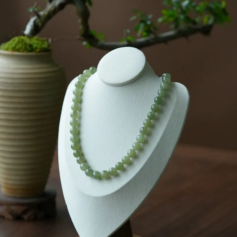 Zhen Yu Zhen Pin Hetian Jade Necklaces Green Jade Unisex-8