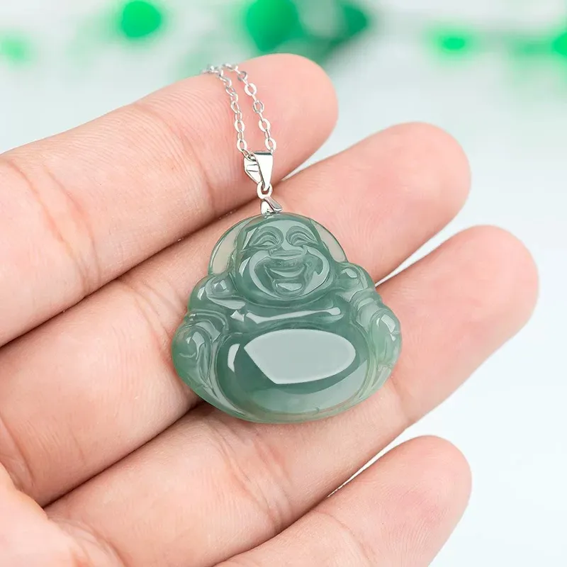 Zhen Yu Zhen Pin Ice Glutinous Jadeite Necklaces Unisex-3