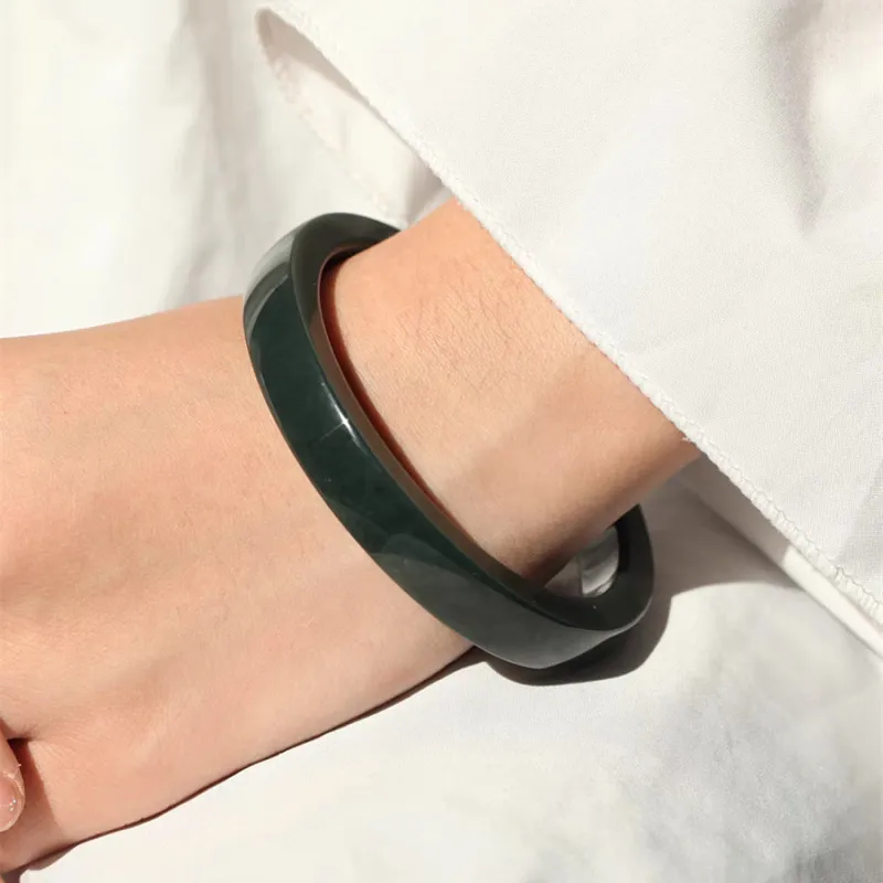 Zhen Yu Zhen Pin Bangles Green Jade Unisex-2
