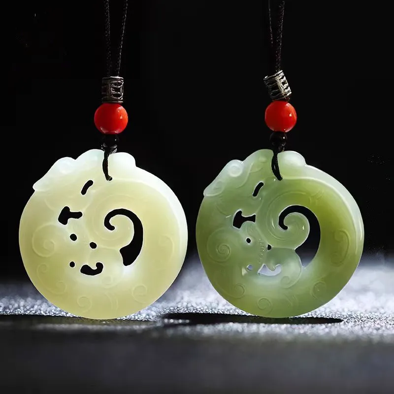 Zhen Yu Zhen Pin Hetian Jade Necklaces Green Jade Unisex-10