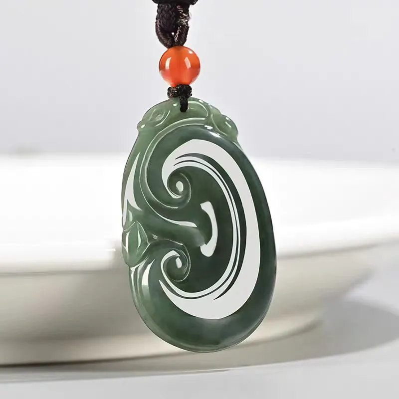 Zhen Yu Zhen Pin Ice Glutinous Jadeite Necklaces Unisex-1