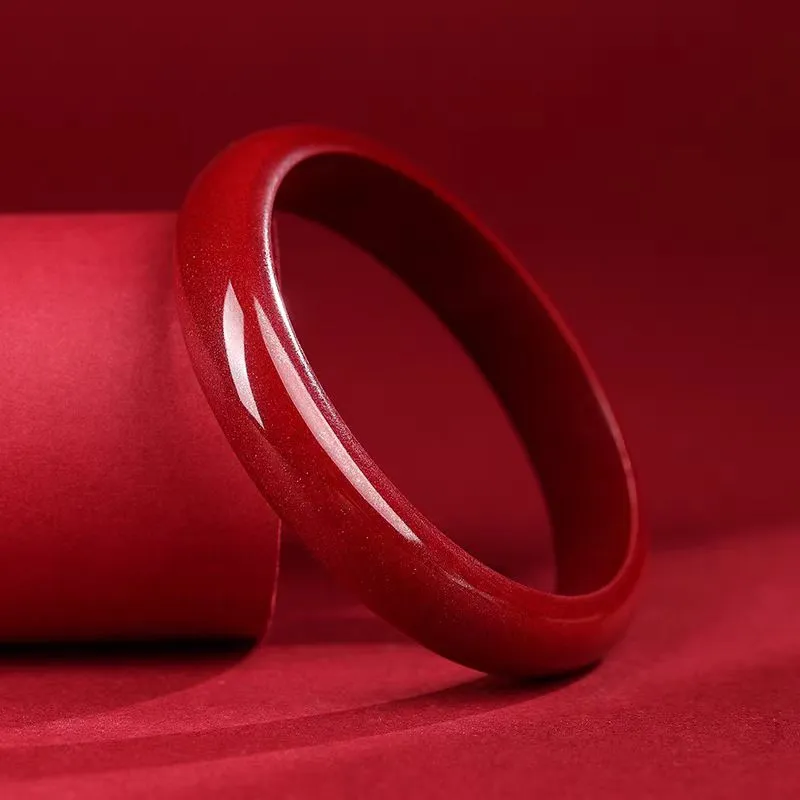 Zhen Yu Zhen Pin Cinnabar Bangles Unisex-2