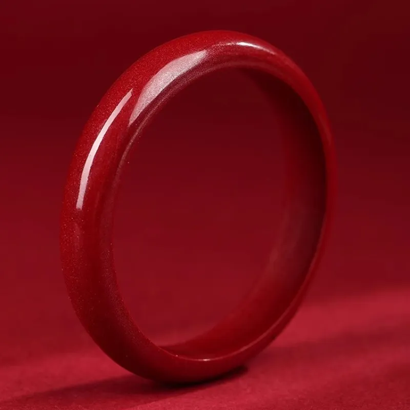 Zhen Yu Zhen Pin Cinnabar Bangles Unisex-3