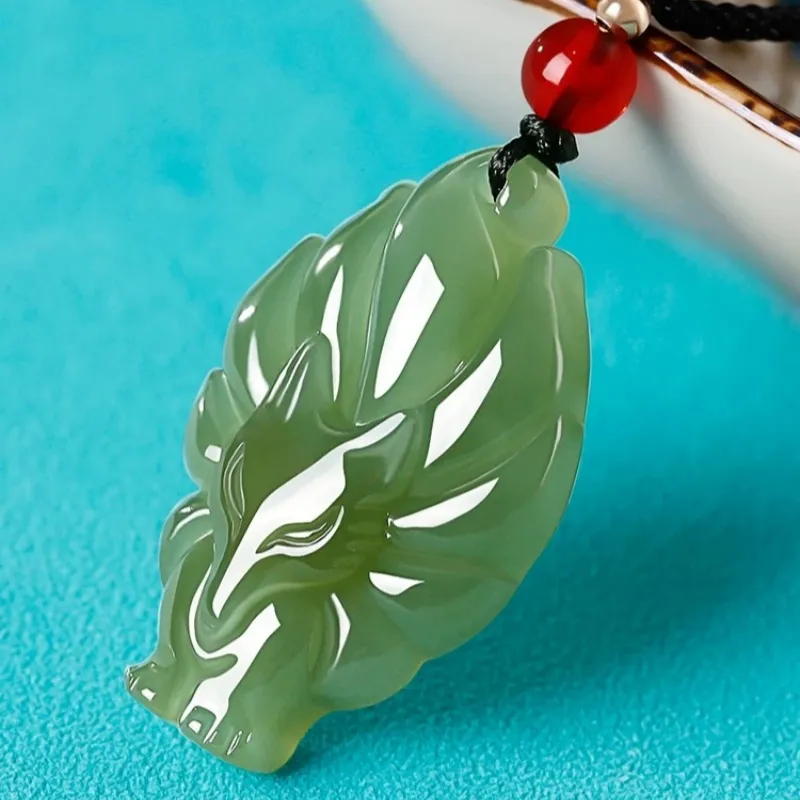 Zhen Yu Zhen Pin Hetian Jade Necklaces Green Jade Unisex-4