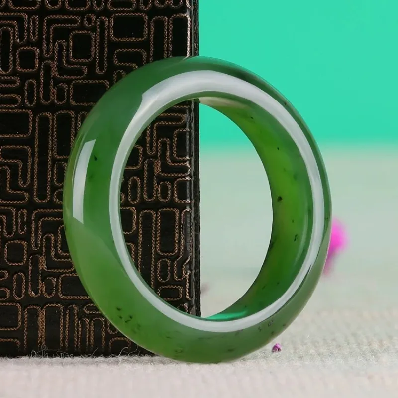 Zhen Yu Zhen Pin Hetian Jade Rings Jasper Unisex-3
