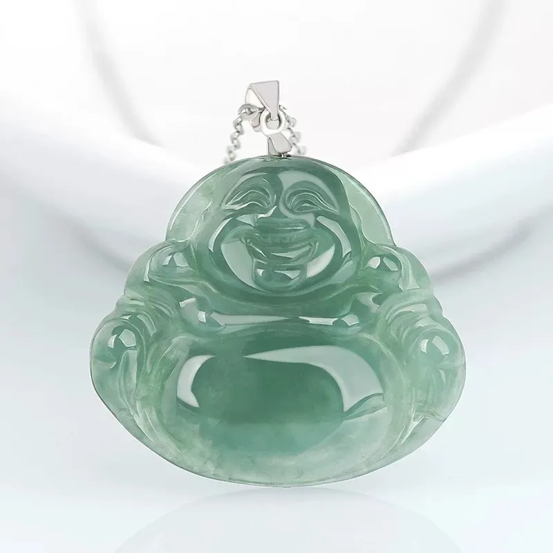 Zhen Yu Zhen Pin Ice Glutinous Jadeite Necklaces Unisex-1