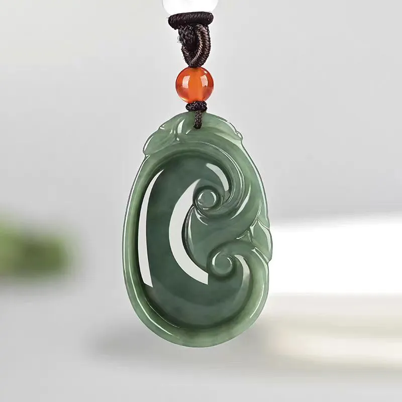 Zhen Yu Zhen Pin Ice Glutinous Jadeite Necklaces Unisex-3