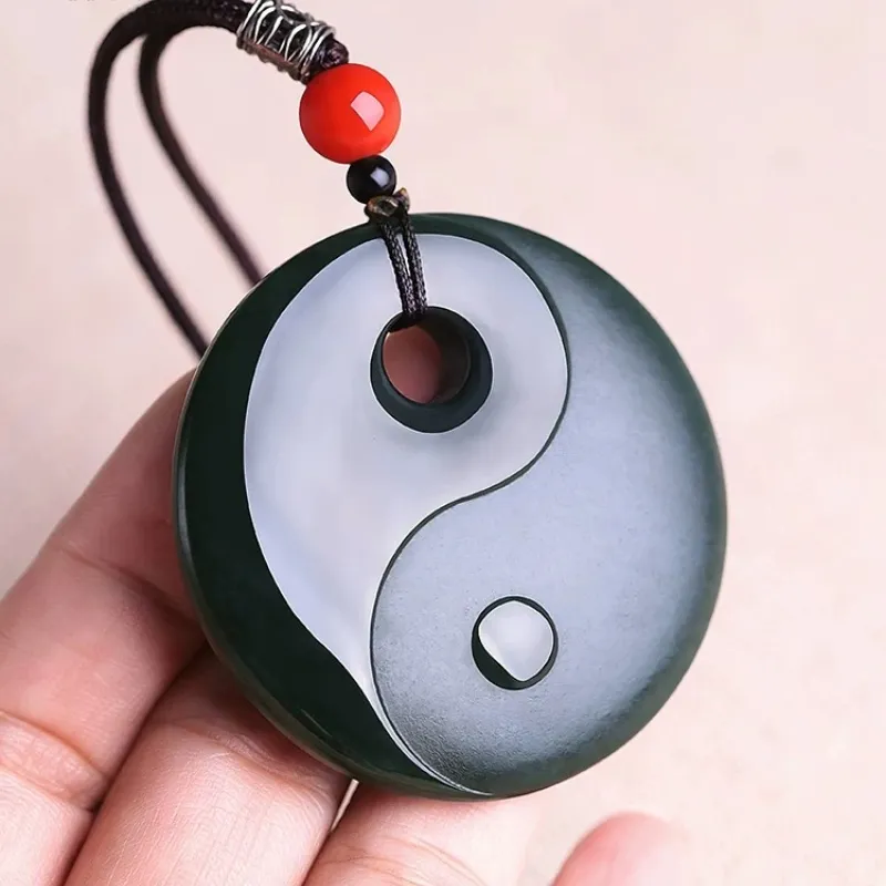Zhen Yu Zhen Pin Hetian Jade Necklaces Green Jade Unisex-4