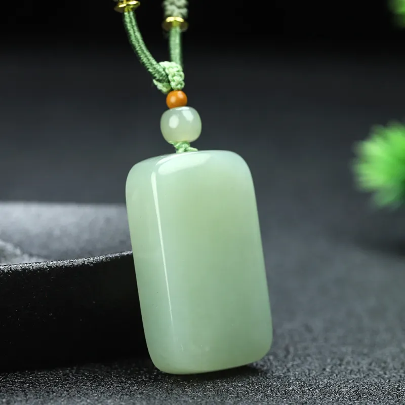 Zhen Yu Zhen Pin Pendants Green Jade Unisex-1