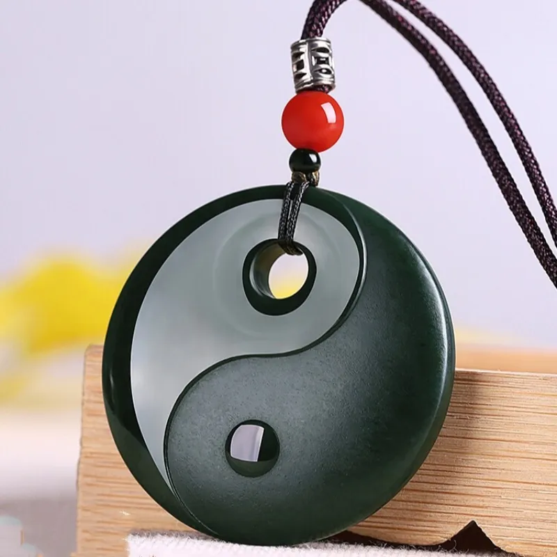 Zhen Yu Zhen Pin Hetian Jade Necklaces Green Jade Unisex-1