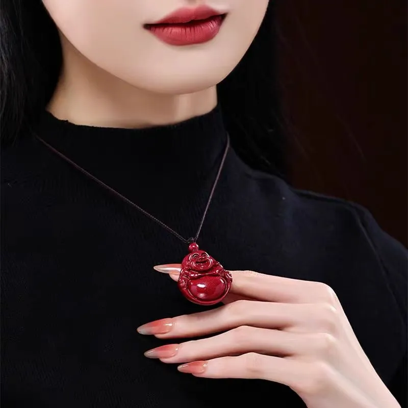 Zhen Yu Zhen Pin Cinnabar Necklaces Unisex-4