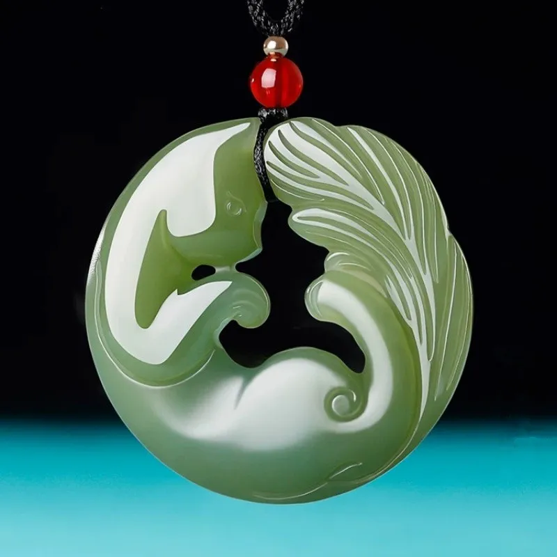 Zhen Yu Zhen Pin Hetian Jade Necklaces Green Jade Unisex-1
