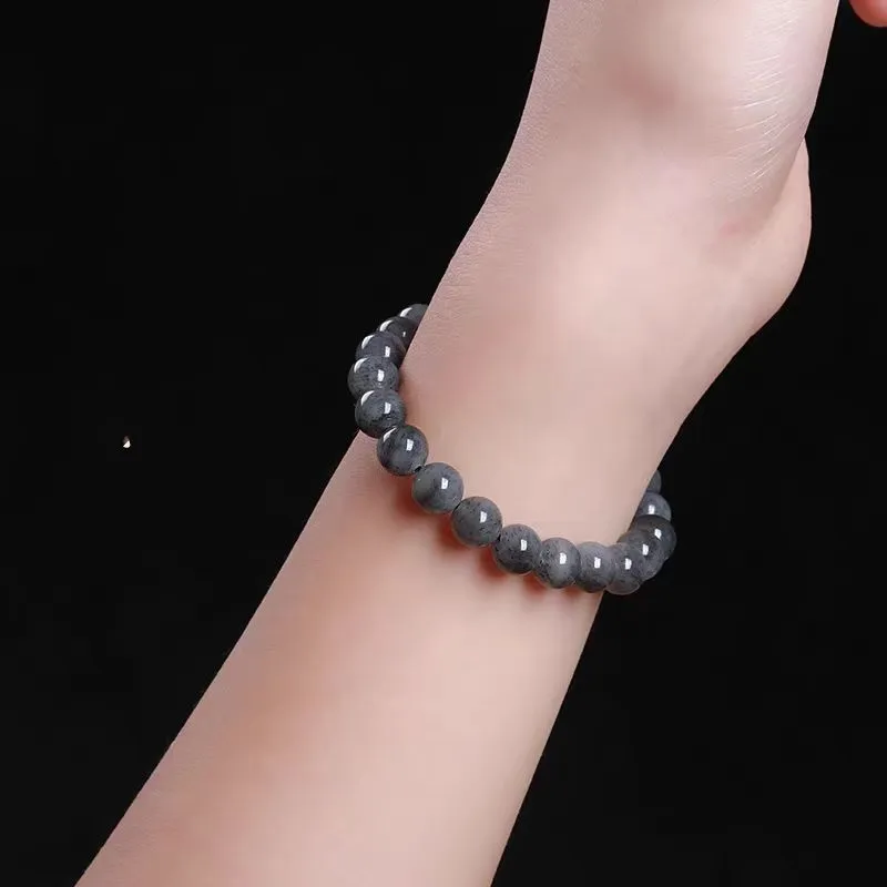 Zhen Yu Zhen Pin Hetian Jade Bracelets Blue And White Unisex-4