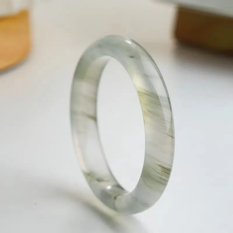 Zhen Yu Zhen Pin Golden Silk Jade Bangles Unisex-1