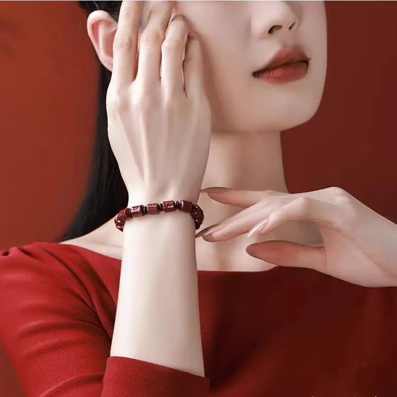 Zhen Yu Zhen Pin Reconstructed Cinnabar Bracelets Unisex-9