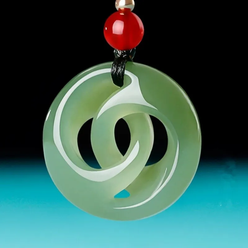 Zhen Yu Zhen Pin Hetian Jade Necklaces Green Jade Unisex-1