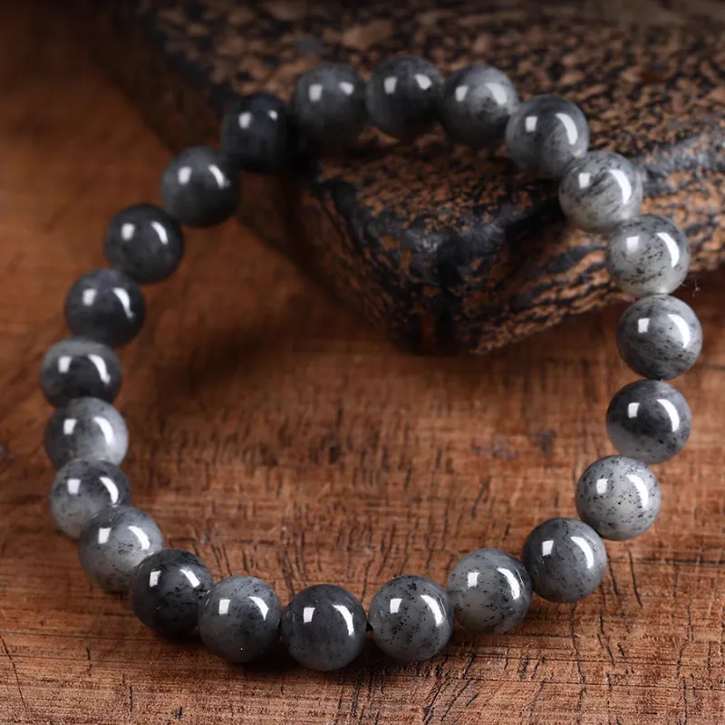 Zhen Yu Zhen Pin Hetian Jade Bracelets Blue And White Unisex-3