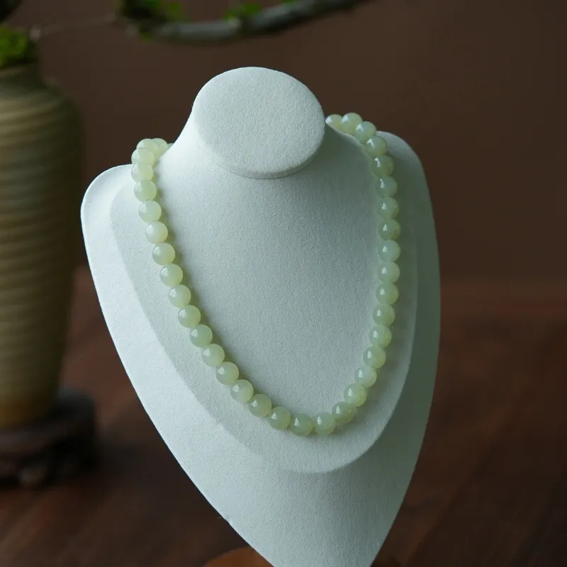 Zhen Yu Zhen Pin Hetian Jade Necklaces Green Jade Unisex-3