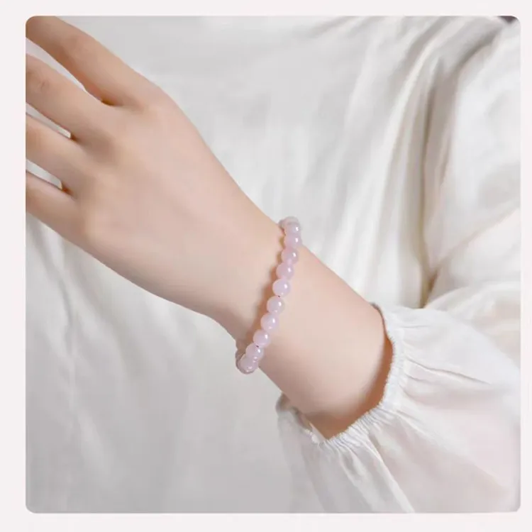 Zhen Yu Zhen Pin Hetian Jade Bracelets Pale Greenish White Jade Unisex-5