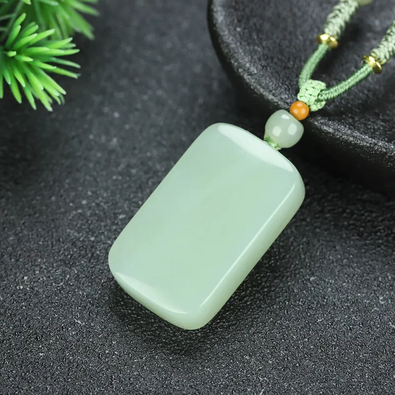 Zhen Yu Zhen Pin Pendants Green Jade Unisex-5