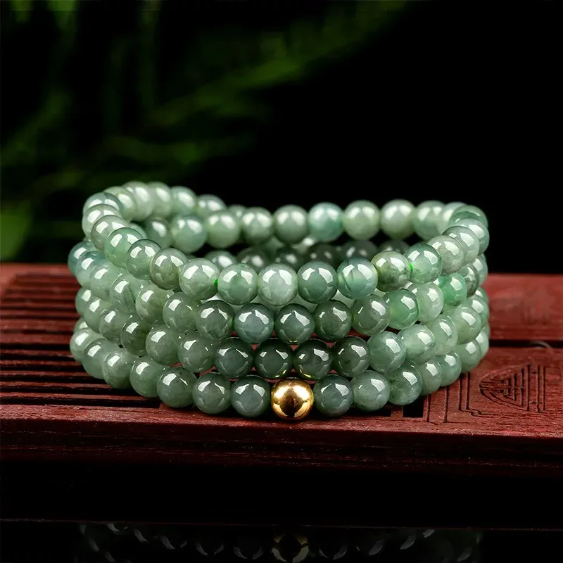 Zhen Yu Zhen Pin Ice Glutinous Jadeite Necklaces Unisex-1