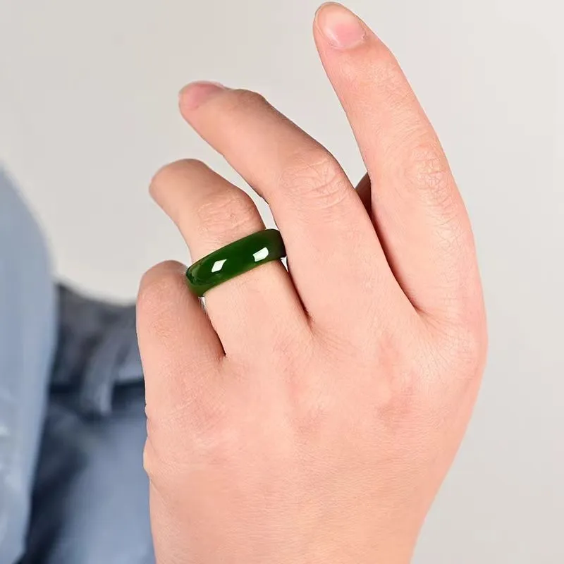 Zhen Yu Zhen Pin Hetian Jade Rings Unisex Jasper-4