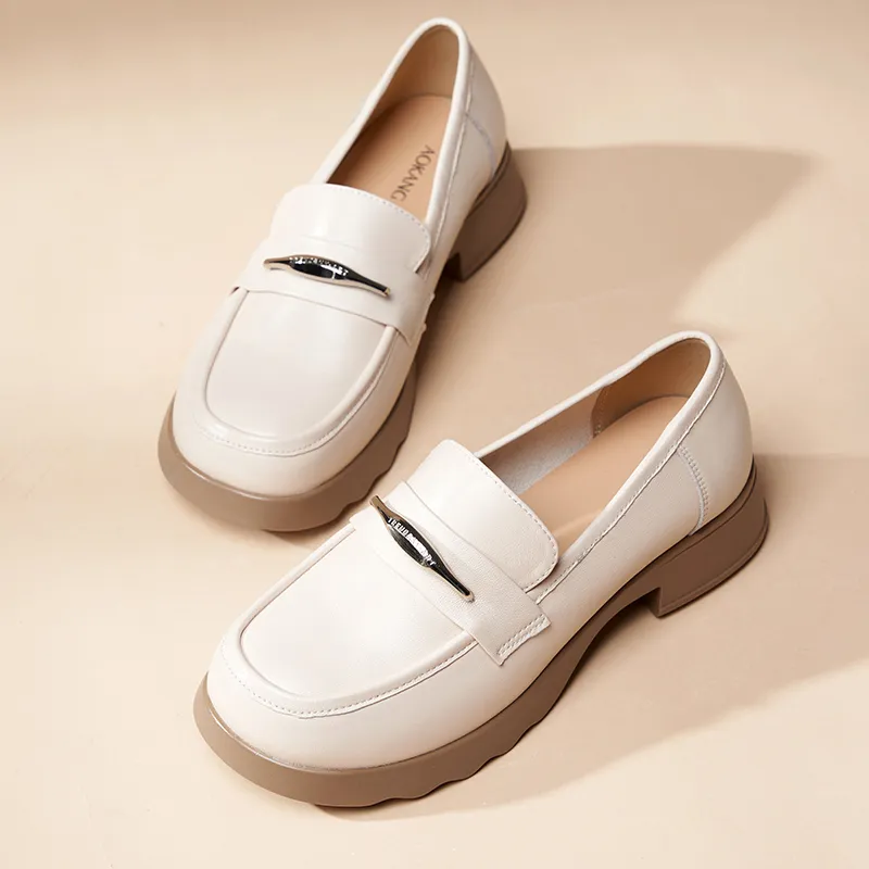 AOKANG Loafers Women's Black/Ecru-11